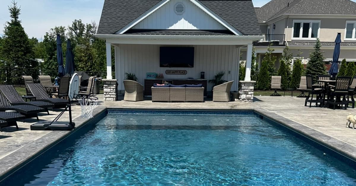 pool and patio cover, home to Outside Design Pools